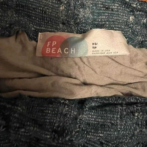 Free People FP Beach starry eye maxi skirt Aqua Marled XS EUC 2016 - Picture 5 of 8